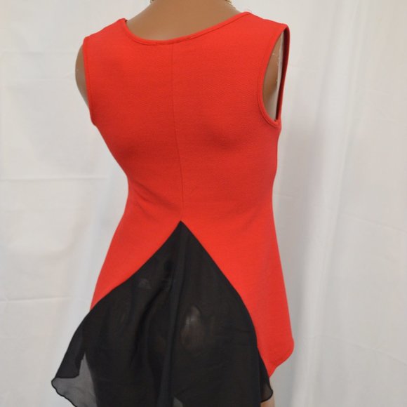 Red Peplum Blouse - Picture 3 of 4